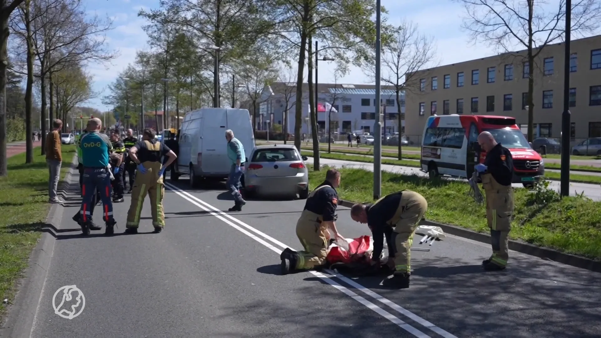 Chaos op straat in Eindhoven: Man wil gans helpen, zakt in elkaar, voertuigen botsen