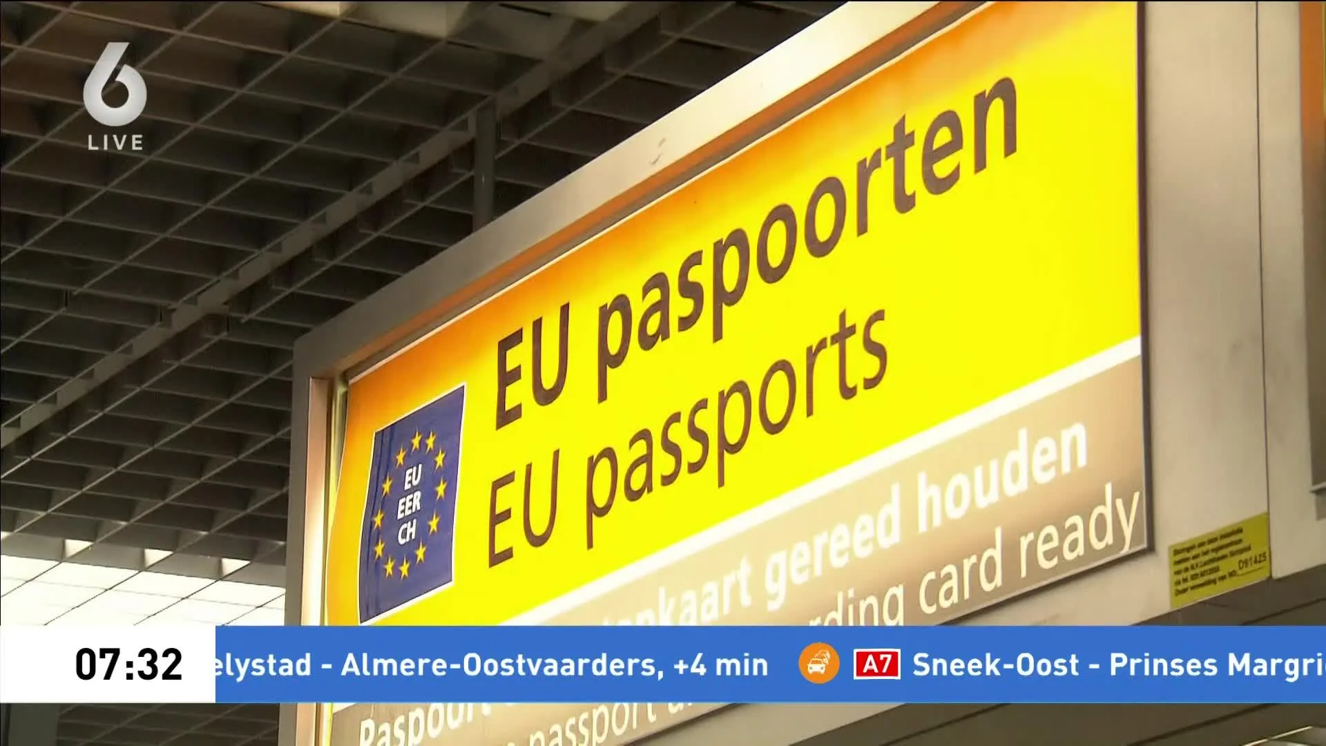 Proef: ID-controle voor aanvang vliegreis