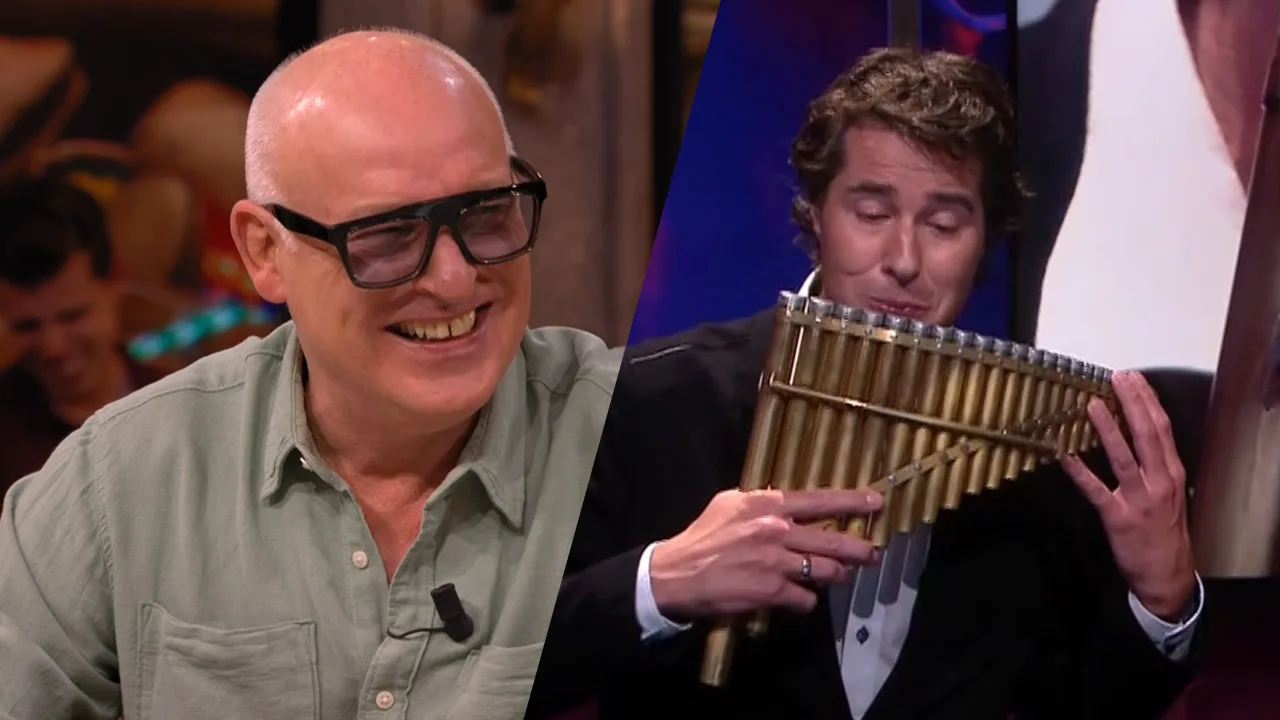 René giert om panfluiter bij Jinek: 'Het was niet om aan te horen!'
