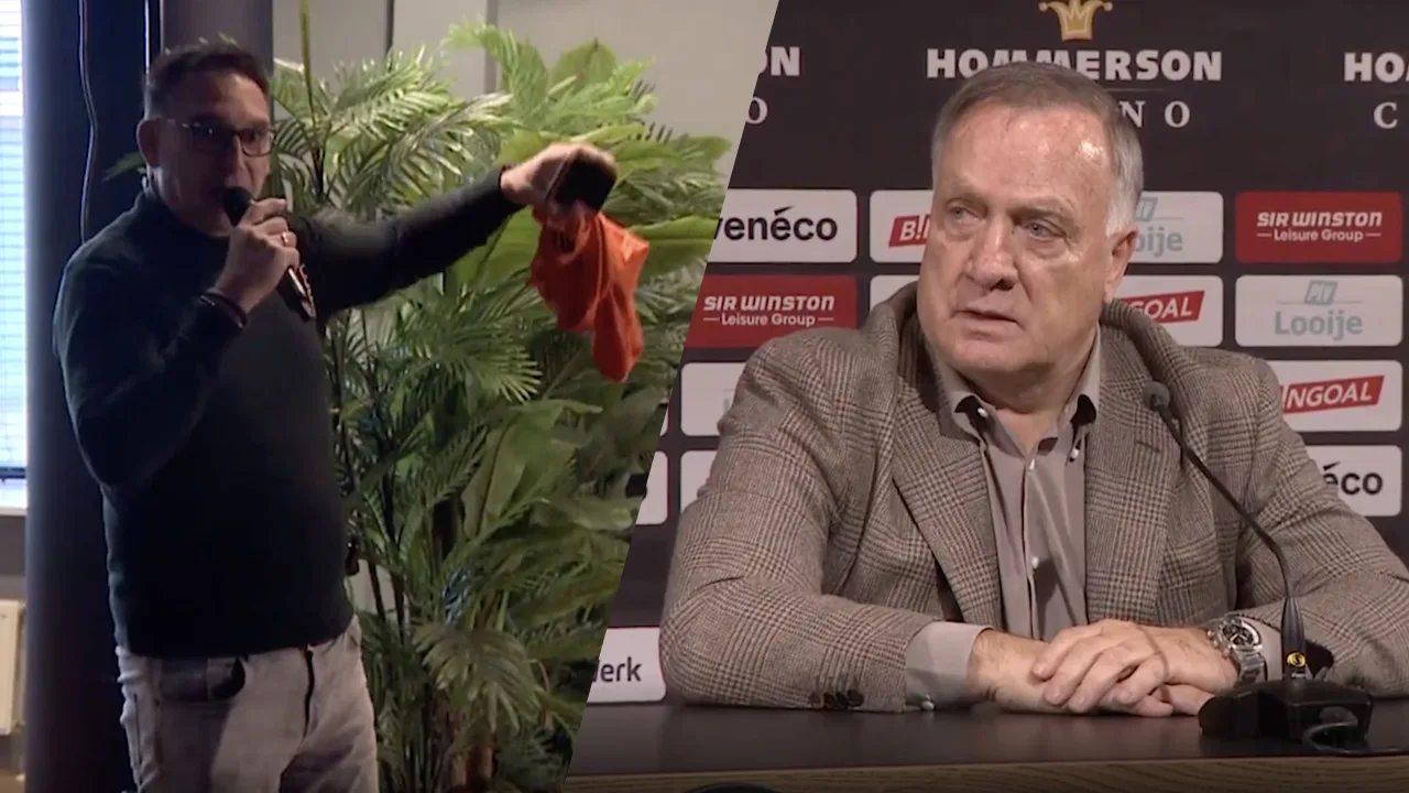 Persconferentie Dick Advocaat onderbroken door geëmotioneerde fotograaf