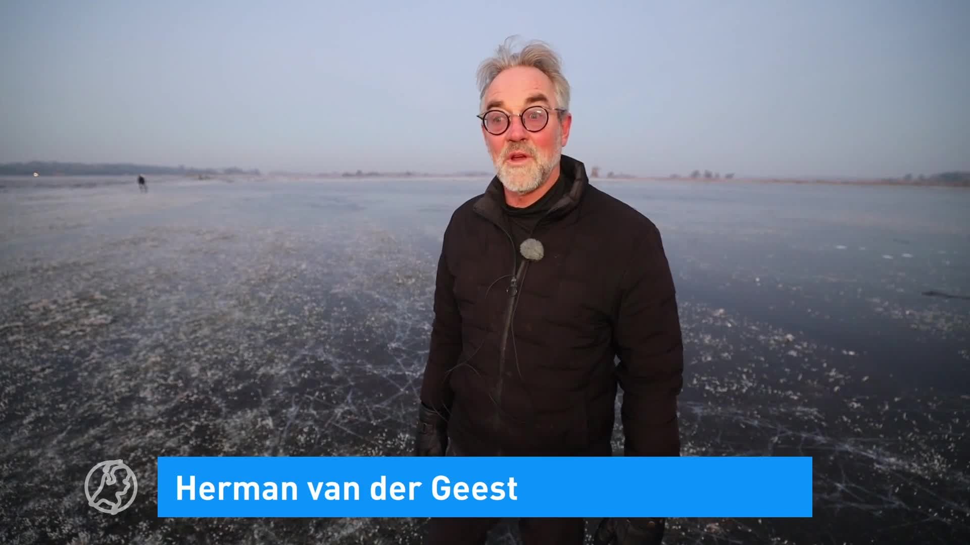 Eerste schaatsliefhebbers wagen zich op natuurijs op open water