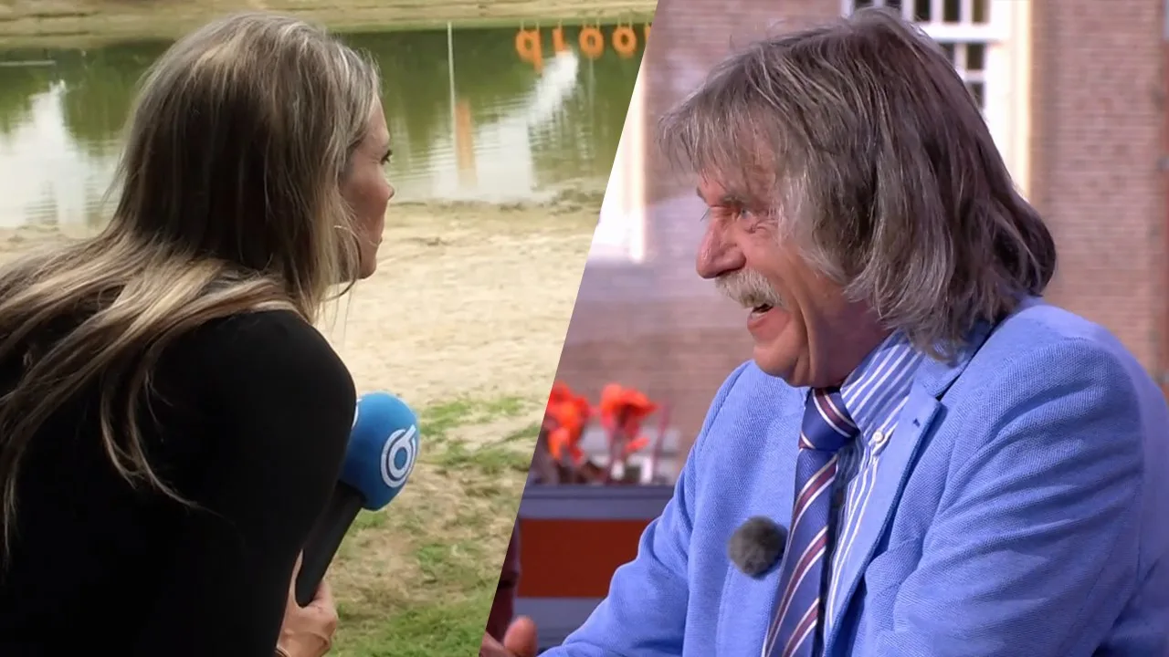 Hélène spot Jan in water bij Droomparken: 'Ja, die is leuk!'