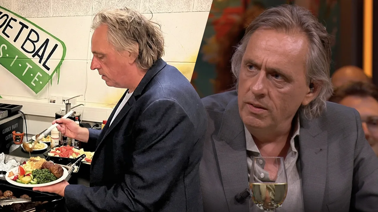 Marcel geniet van de catering bij SBS6: 'Ik heb twee gehaktballen genomen'