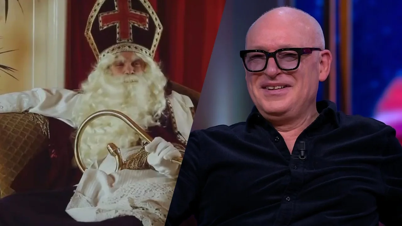 René geniet van Sinterklaasfilmpje Hans Teeuwen