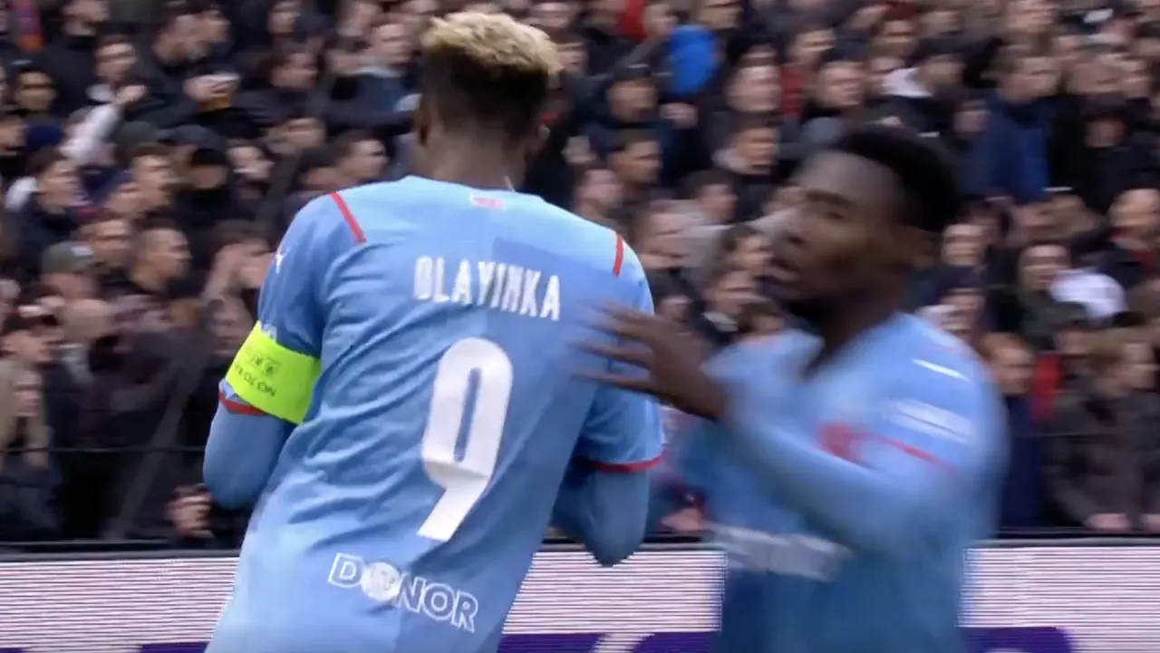 VIDEOGOAL: Feyenoord - Slavia Praag 1-1 (Olayinka)