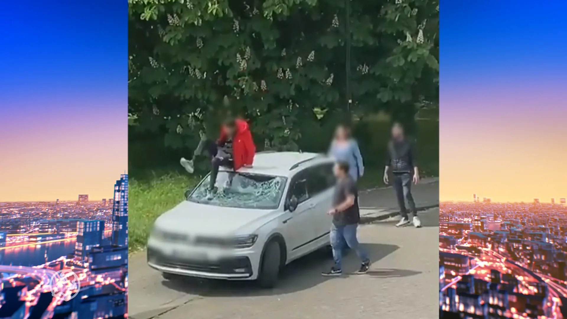 18-jarige Duitser gaat door het lint en vernielt auto tijdens dagje uit