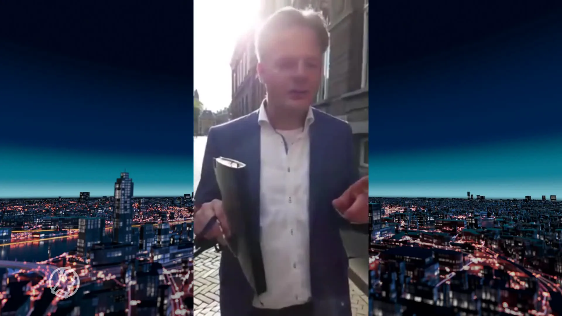 Kamerlid Pieter Omtzigt wordt in Den Haag belaagd op straat