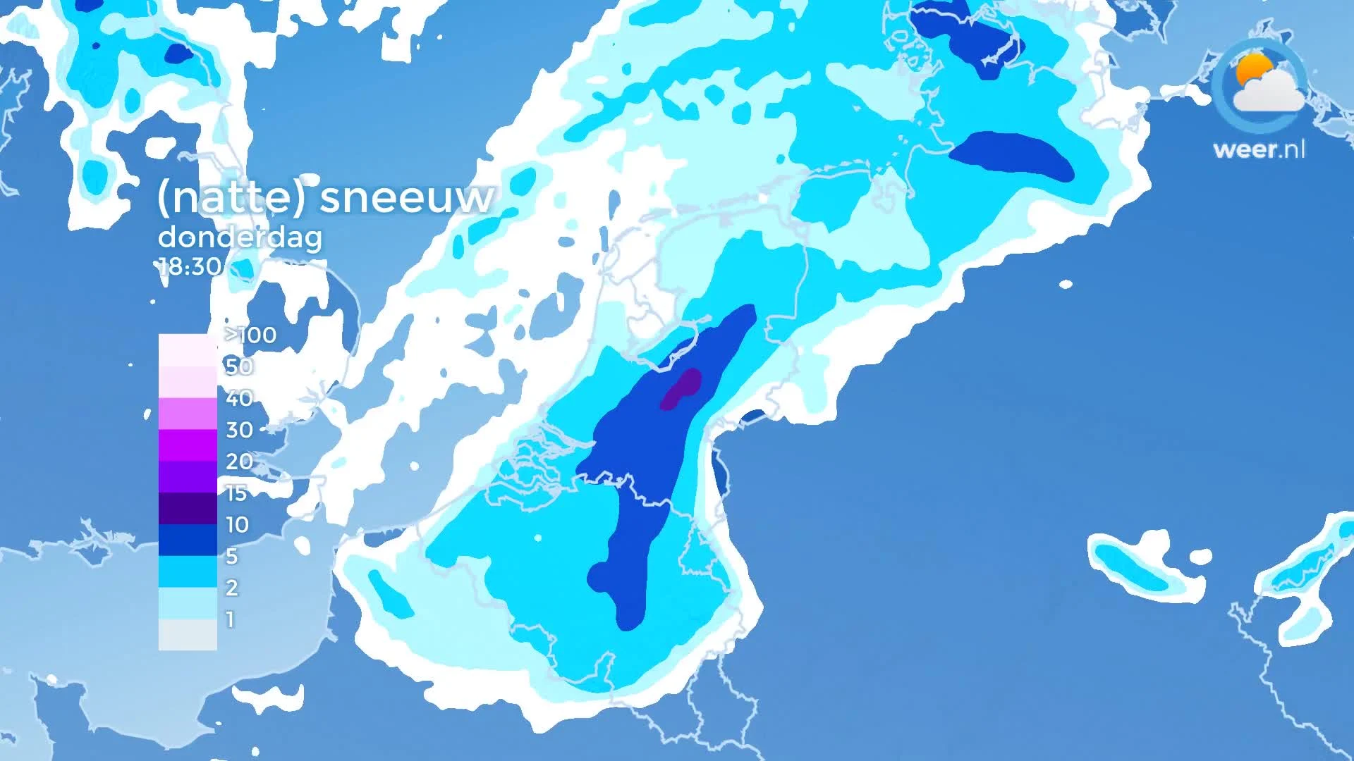 Sneeuwverwachting 31 maart en 1 april