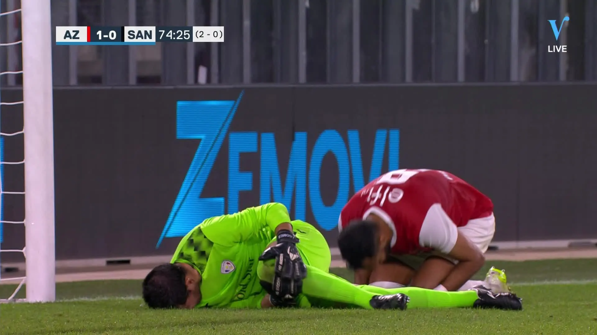 KANS: Vangelis Pavlidis schiet rakelings naast