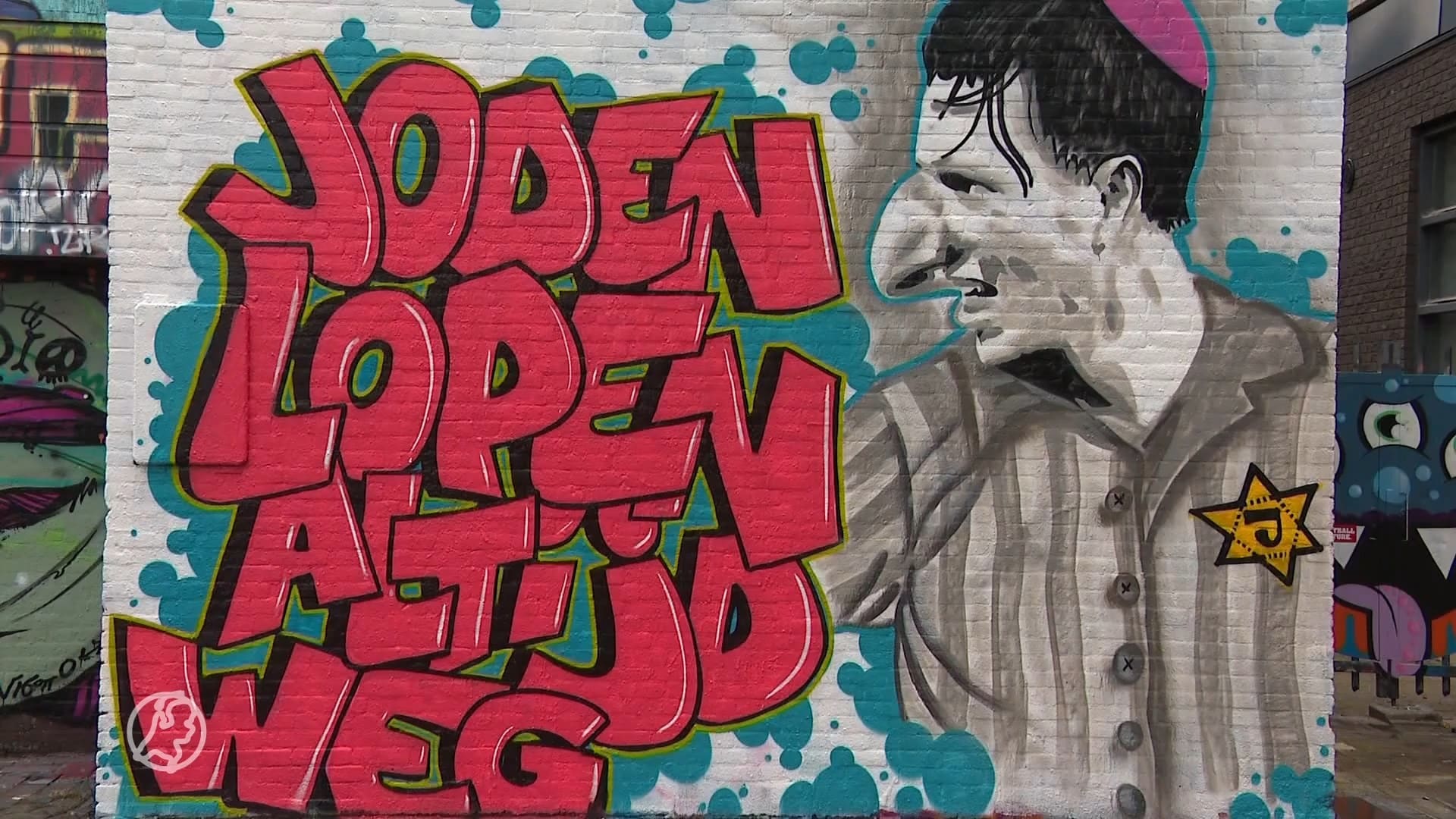 Woede om antisemitische muurschildering Steven Berghuis: 'Onsmakelijk'