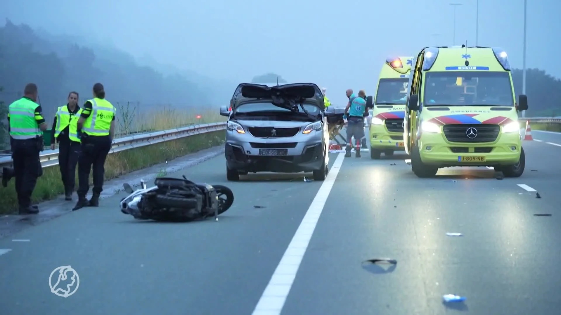 Motorrijder ernstig gewond na ongeluk op A12