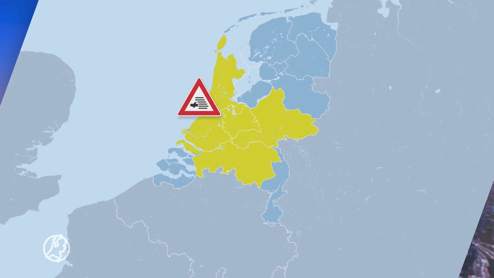 Code geel in vijf provincies vanwege dichte mist