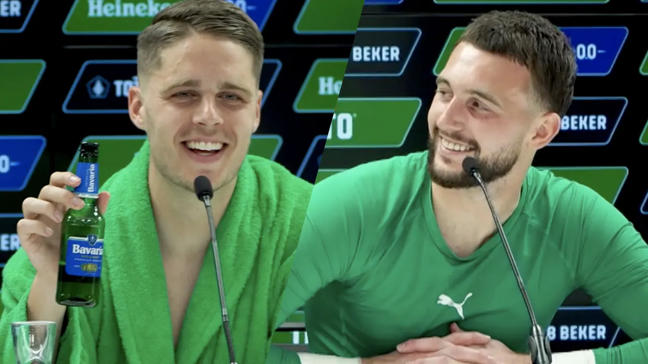 Veerman en Drommel vieren feest: 'Eerst pak ik een paar pils, daarna bacootjes'