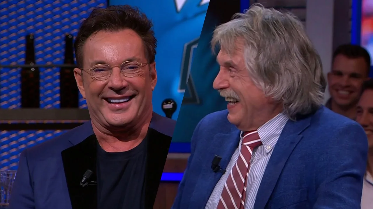 Johan moet lachen om vunzige vraag van Gerard Joling