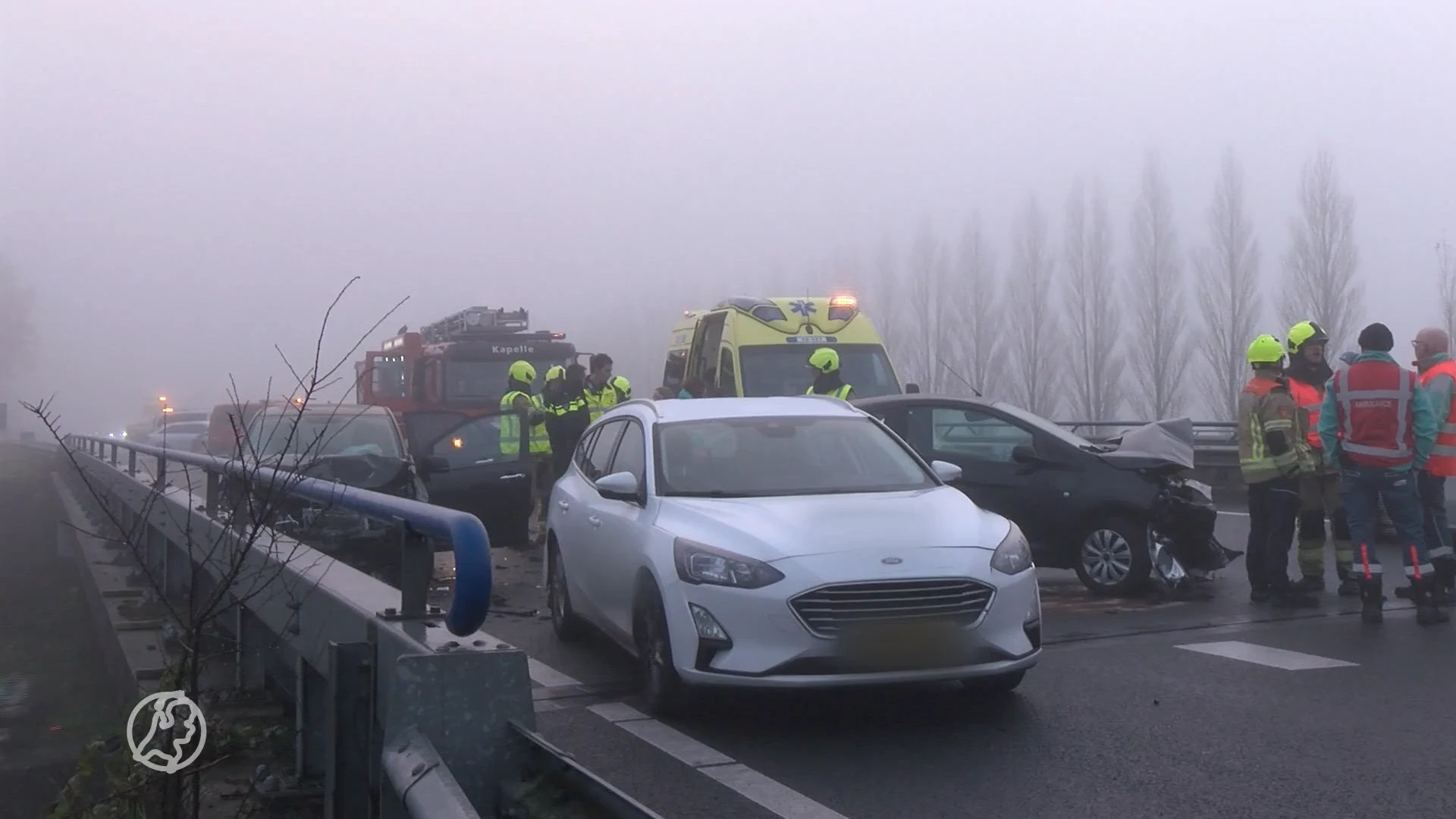 Kettingbotsing op A58 bij Goes