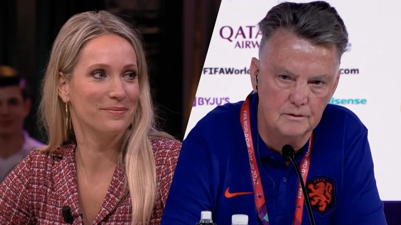 Hélène ziet beelden van Van Gaal op persconferentie: 'Dit is tactiek!'