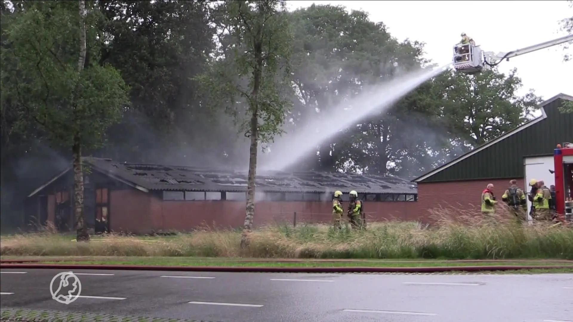 Duizenden eendenkuikens omgekomen bij grote stalbrand in Markelo