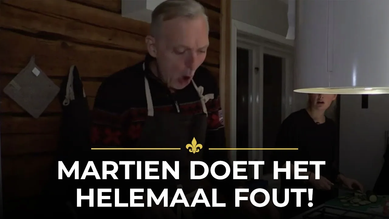Martien laat kookkunsten zien en dat gaat weer helemaal mis