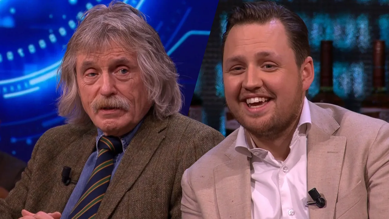 Johan onderbreekt cybermannetje Dave: 'Je hebt een beetje een pornosnorretje'