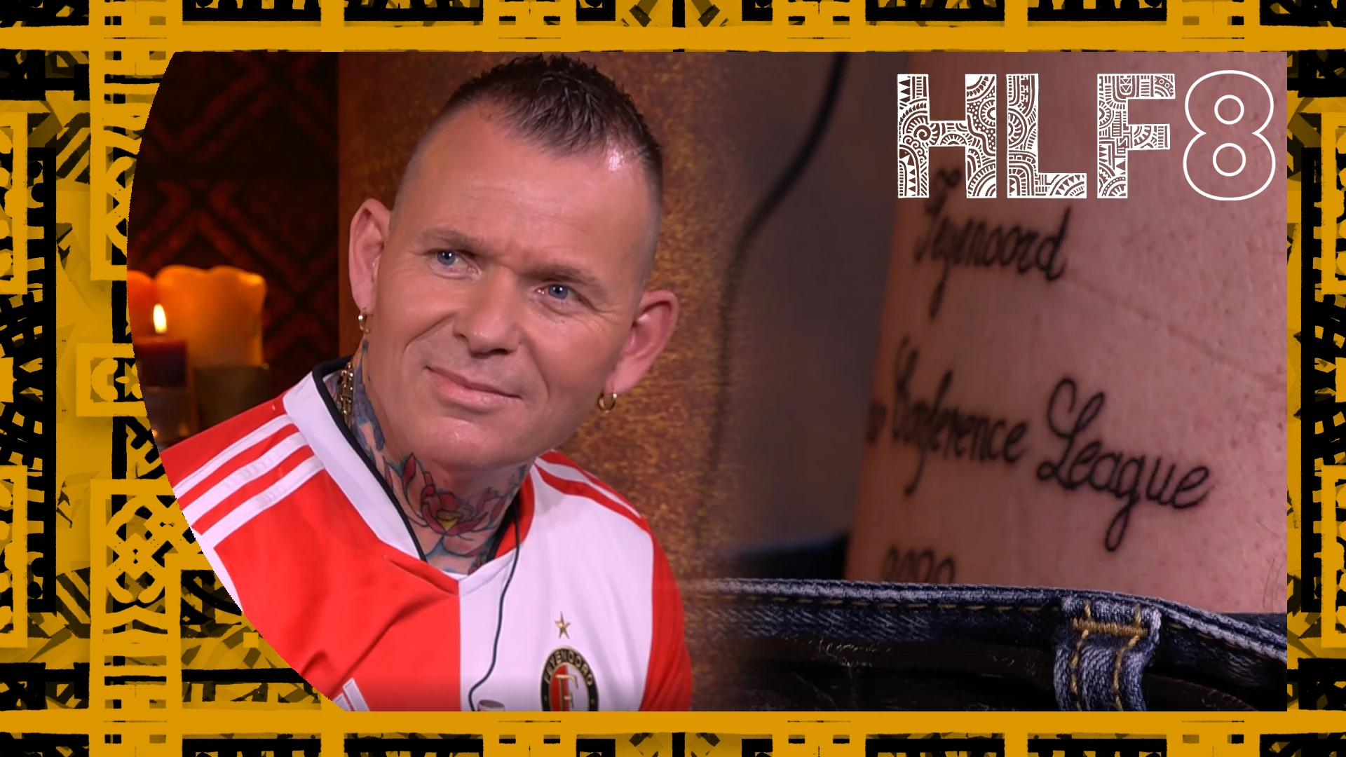 Edwin Cusiel liet voor de finale al een Feyenoord-tattoo zetten