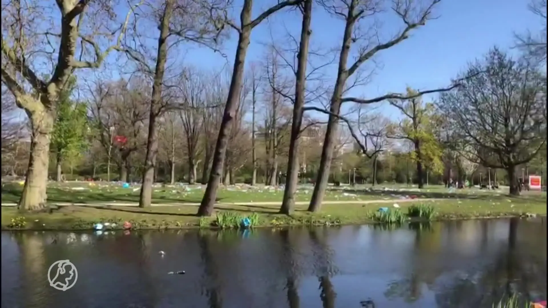 Feestvierders maken puinhoop van Vondelpark