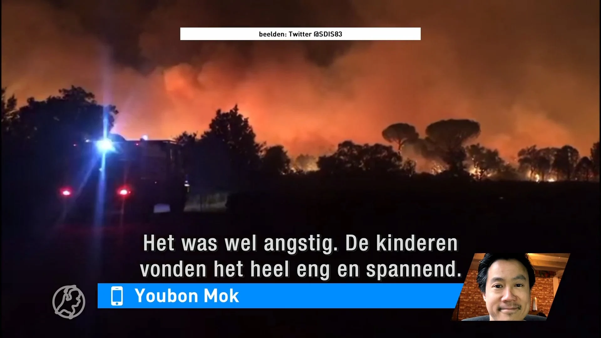 Youbons gezin halsoverkop weg door bosbranden: 'Kinderen maken zich zorgen om hun spullen'