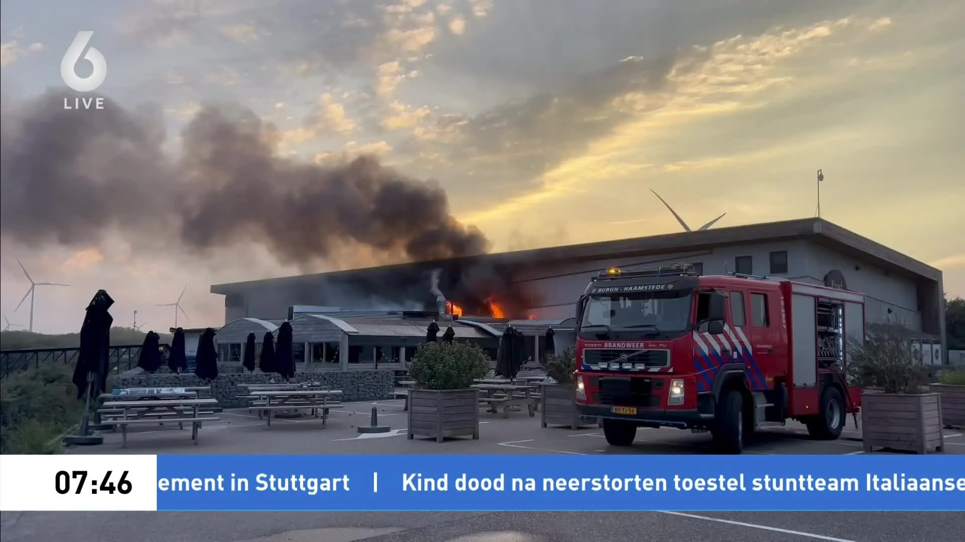 Uitslaande brand bij restaurant op eiland Neeltje Jans
