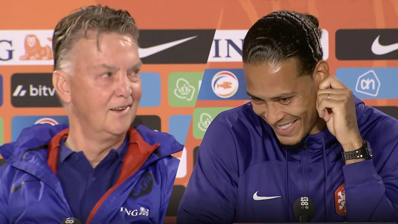 Van Dijk lacht om opmerking Van Gaal: 'Hij heeft ook een eigen mening'