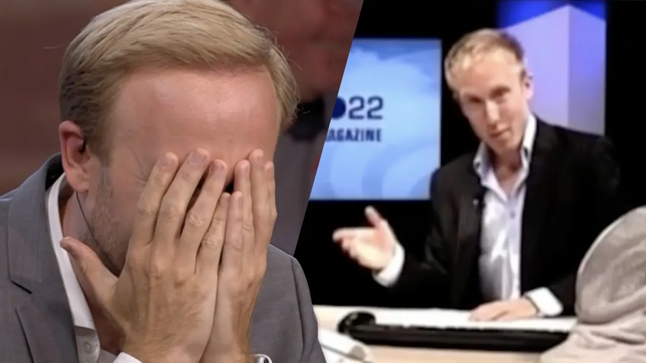 Hélène heeft héérlijke beelden van Raymond Mens als presentator bij lokale omroep