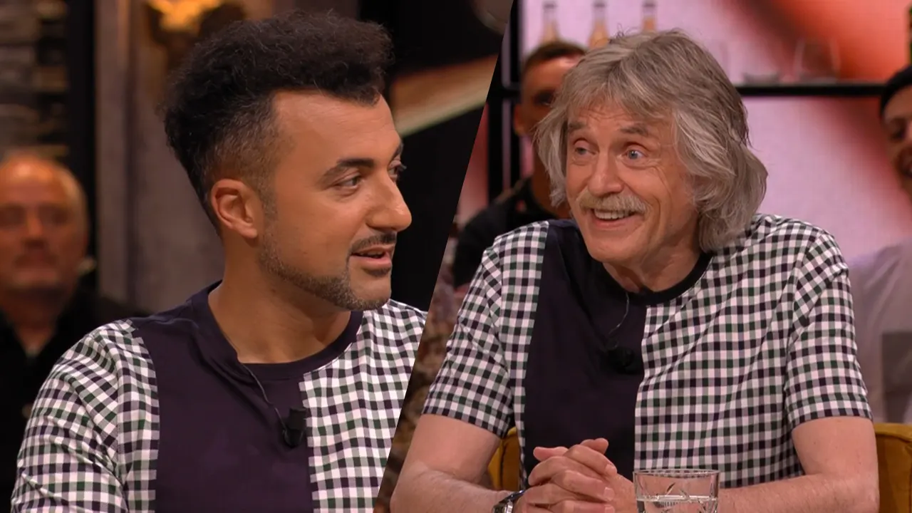 Johan trekt shirt van Eus aan: 'Hartstikke leuk ding!'