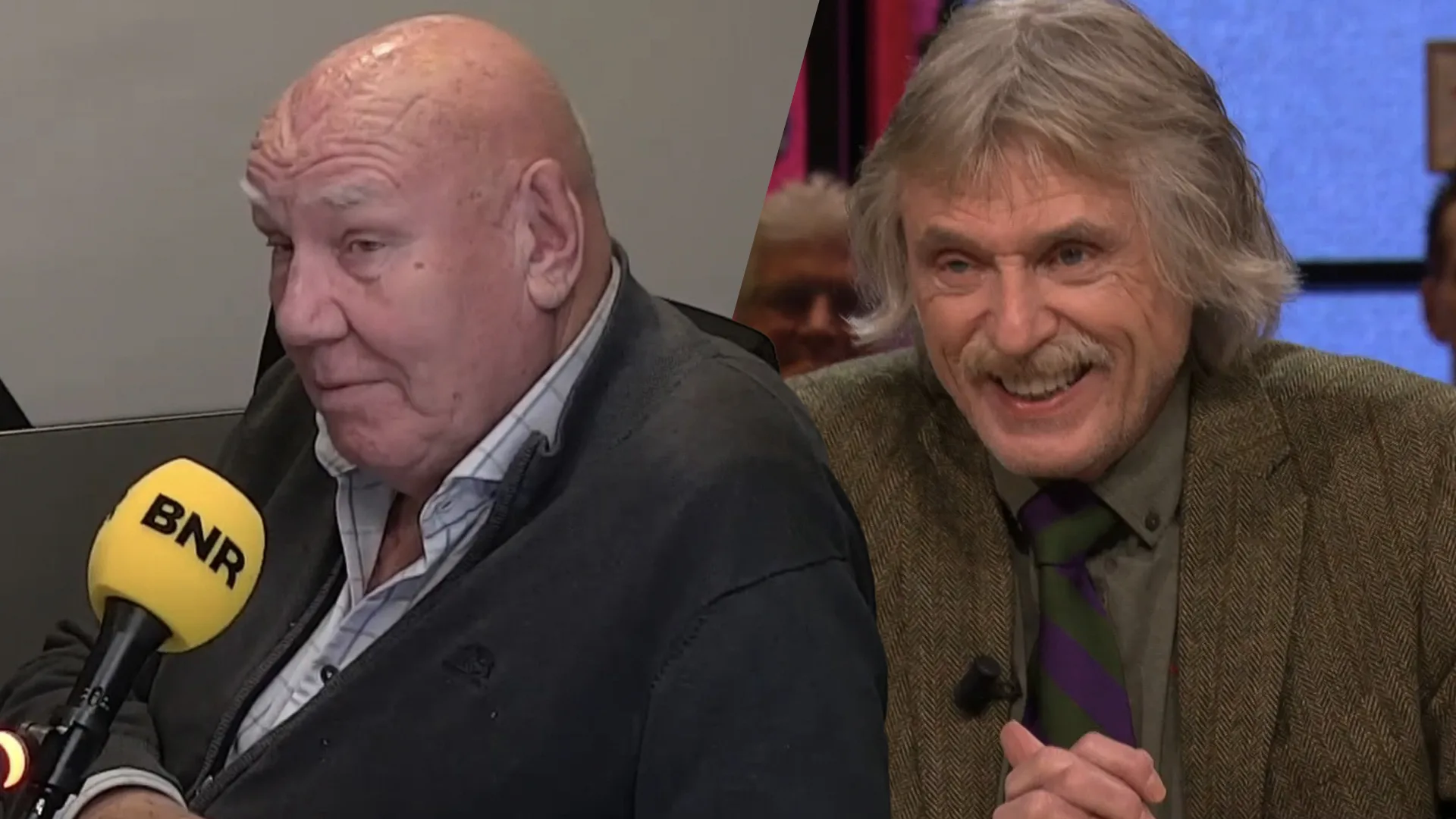 Johan Derksen ziet Kees Jansma ingaan op grappen over zijn eetgedrag: 'Dan wordt hij dik van lucht!'