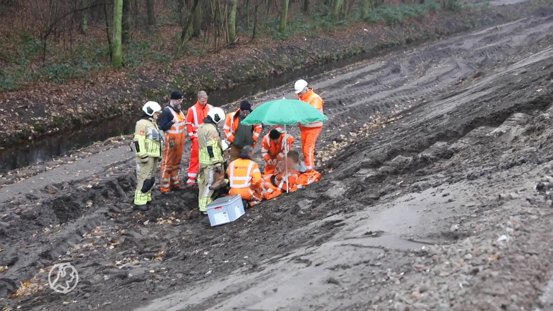 Wals valt van talud in Eemnes, chauffeur gewond
