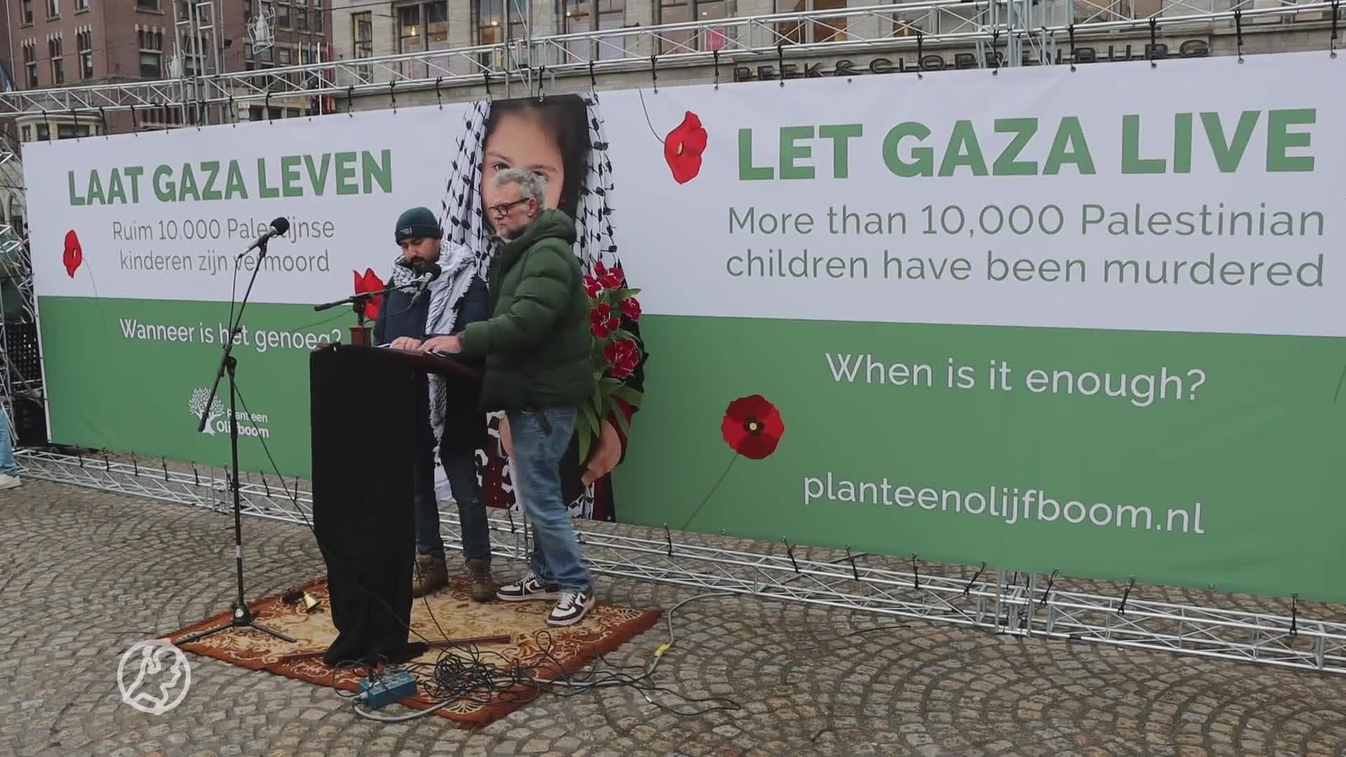 Duizenden schoenen op de Dam voor overleden kinderen