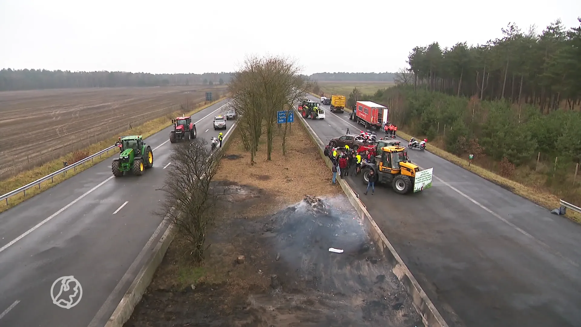 Veel bekijks en sympathisanten bij boerenblokkade A67