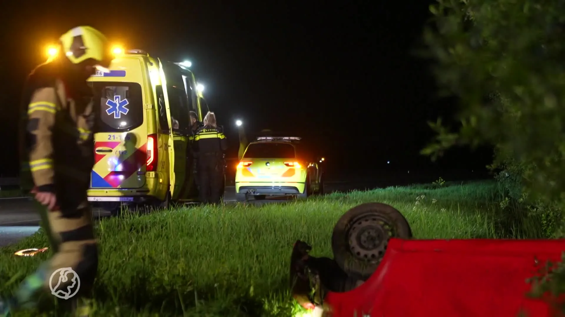 Ernstig ongeluk in Schaijk: auto vliegt over de kop, bestuurder raakt gewond