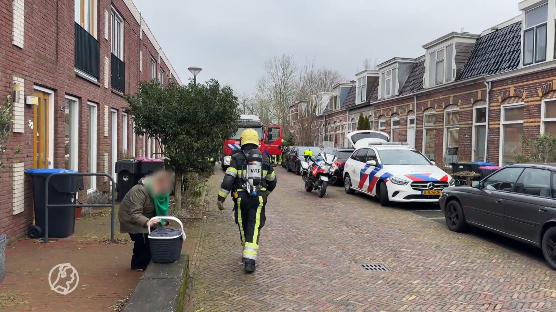Kat gered bij brand in Leeuwarden