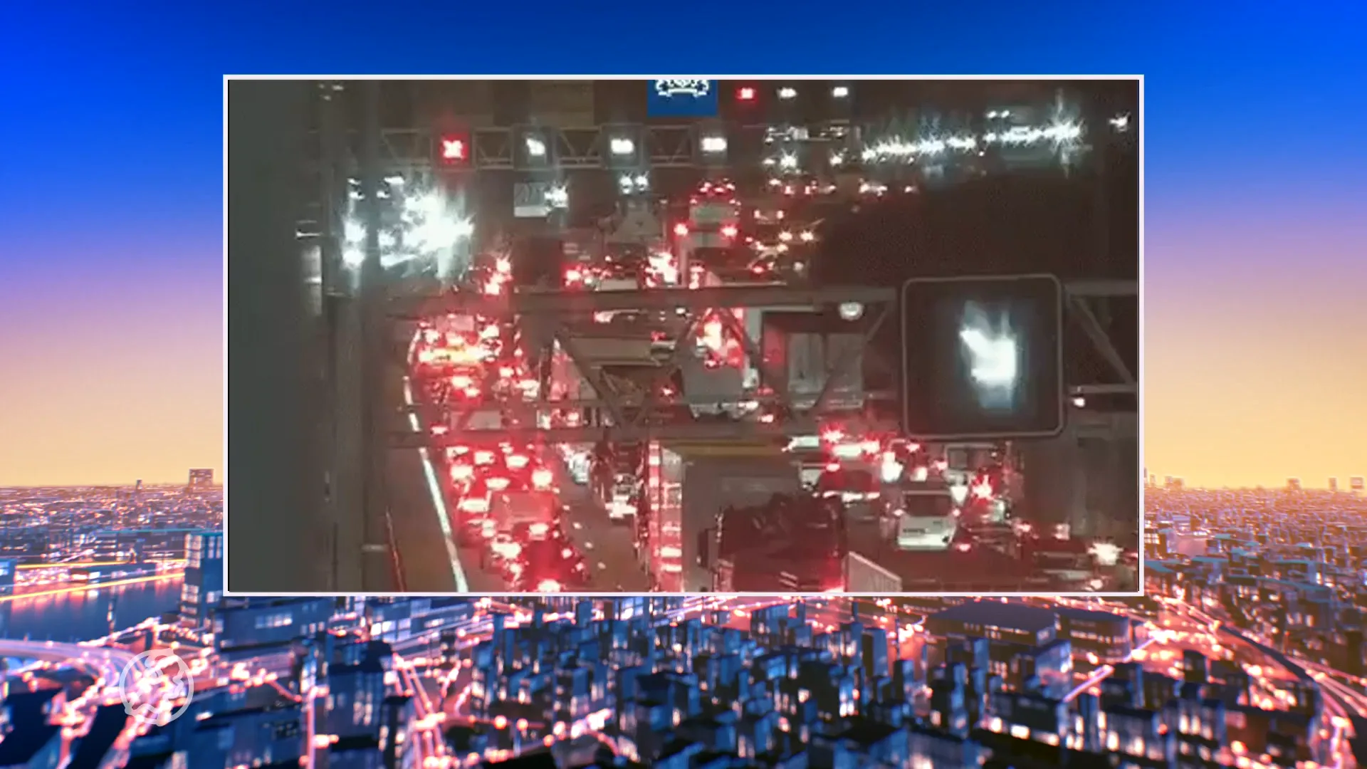 Auto twee keer aangereden op A20, bestuurder naar ziekenhuis