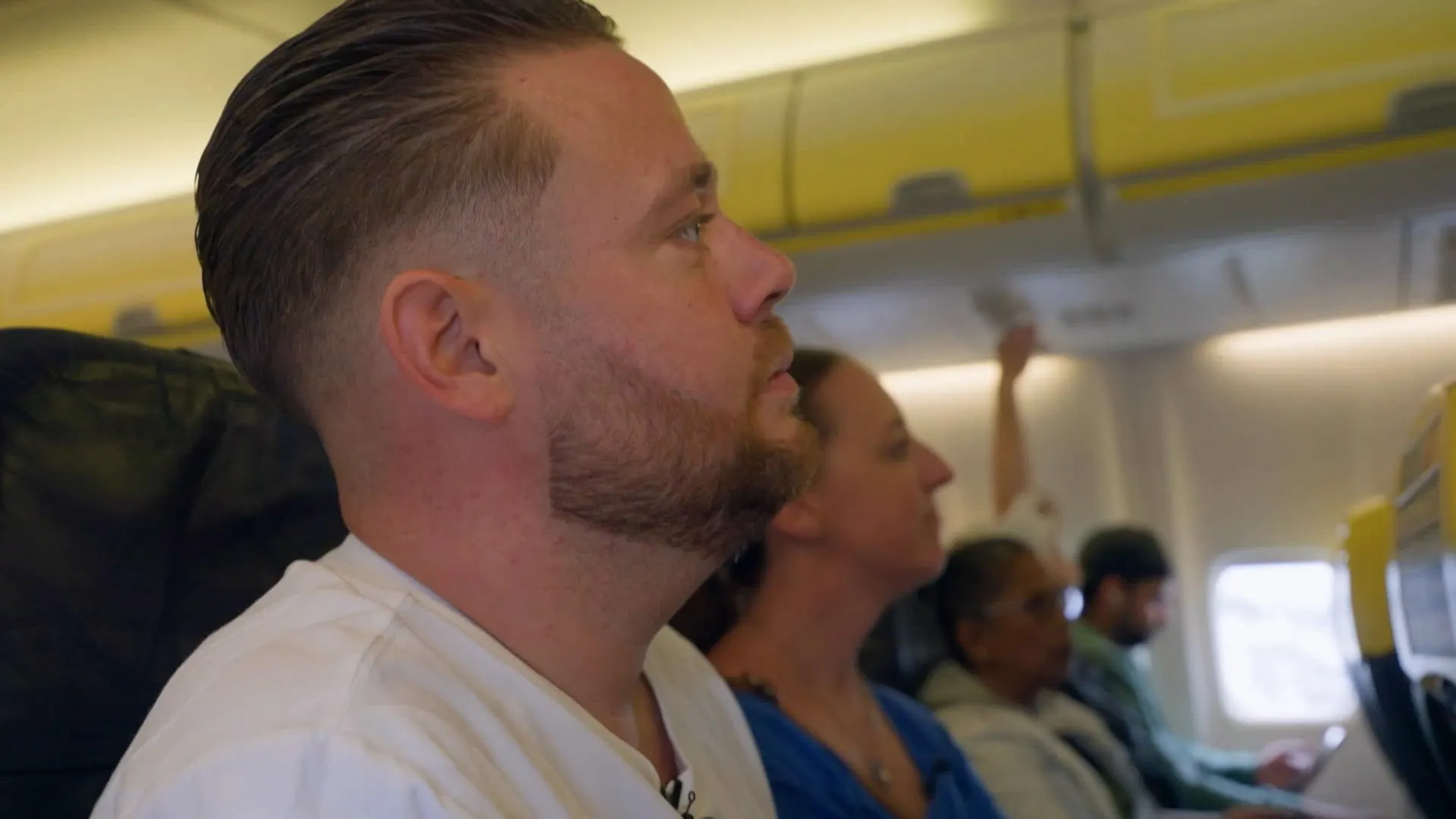 Mark Gillis probeert zijn vliegangst te overwinnen