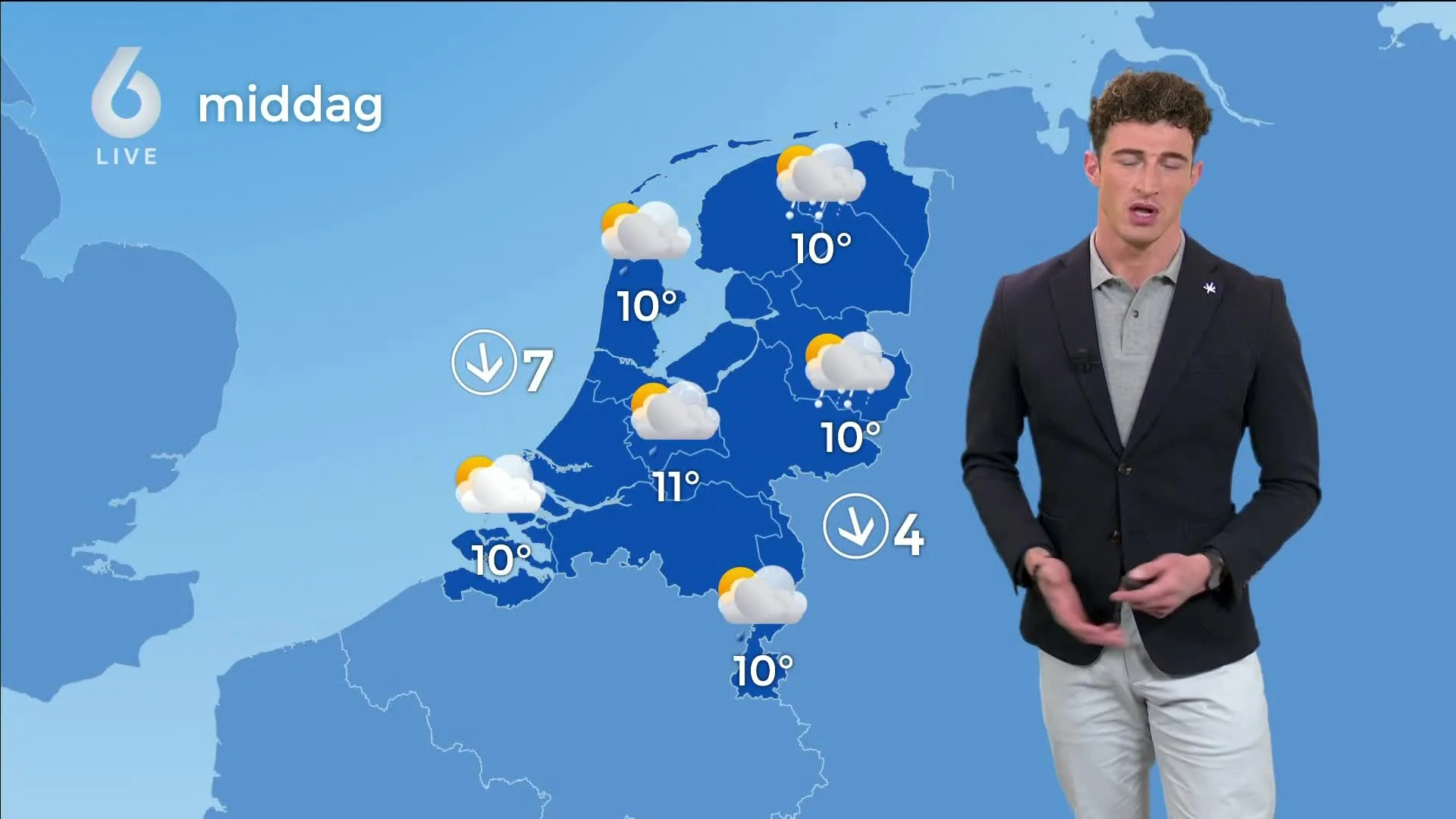 Regen, hagel, en zelfs sneeuw: winterse buien trekken over het land