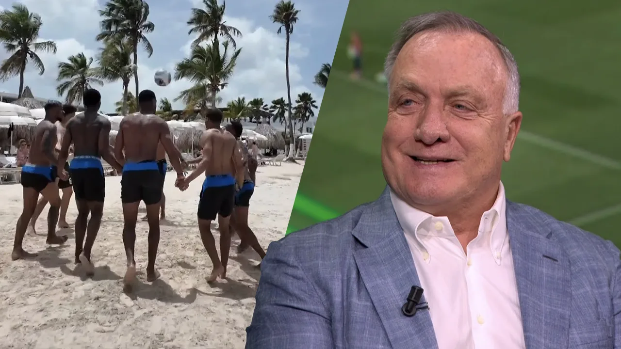 Dick lacht om Curaçao-selectie op het strand: 'Ik ben bang dat ze hierna door zijn gelopen naar de bar!'