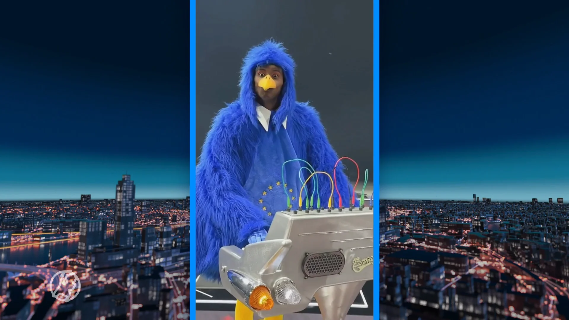 Wat doet die blauwe vogel daar? Eerste beelden repetitie Joost Klein naar buiten gekomen