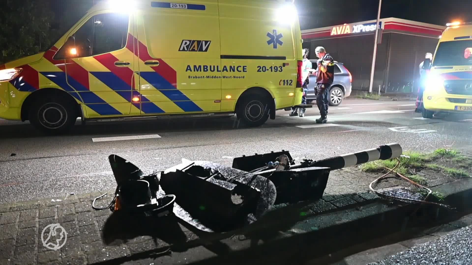 Dronken automobilist veroorzaakt ravage in Tilburg