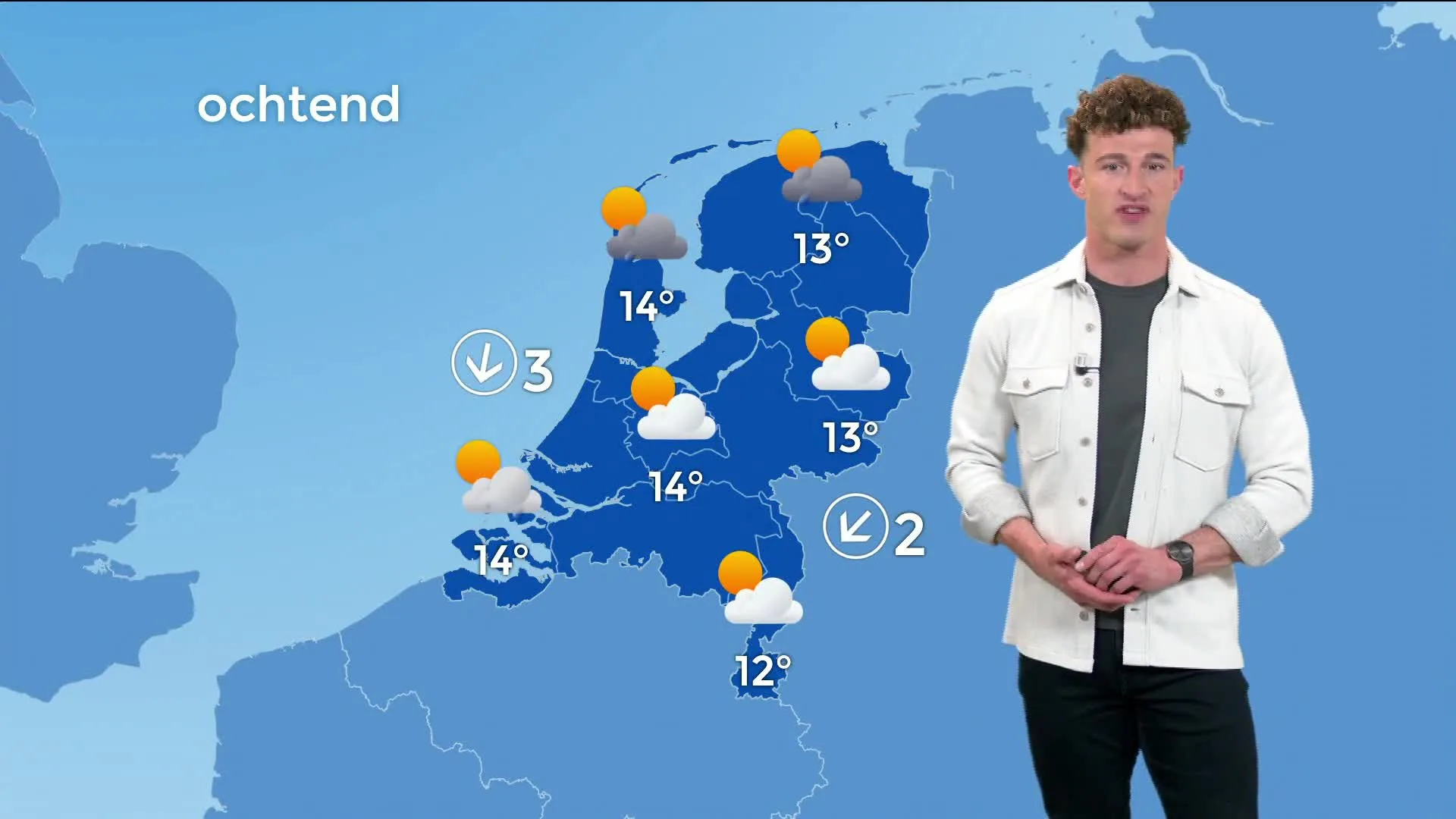 Zomerse dag met lokaal mogelijk bijna tropische temperaturen