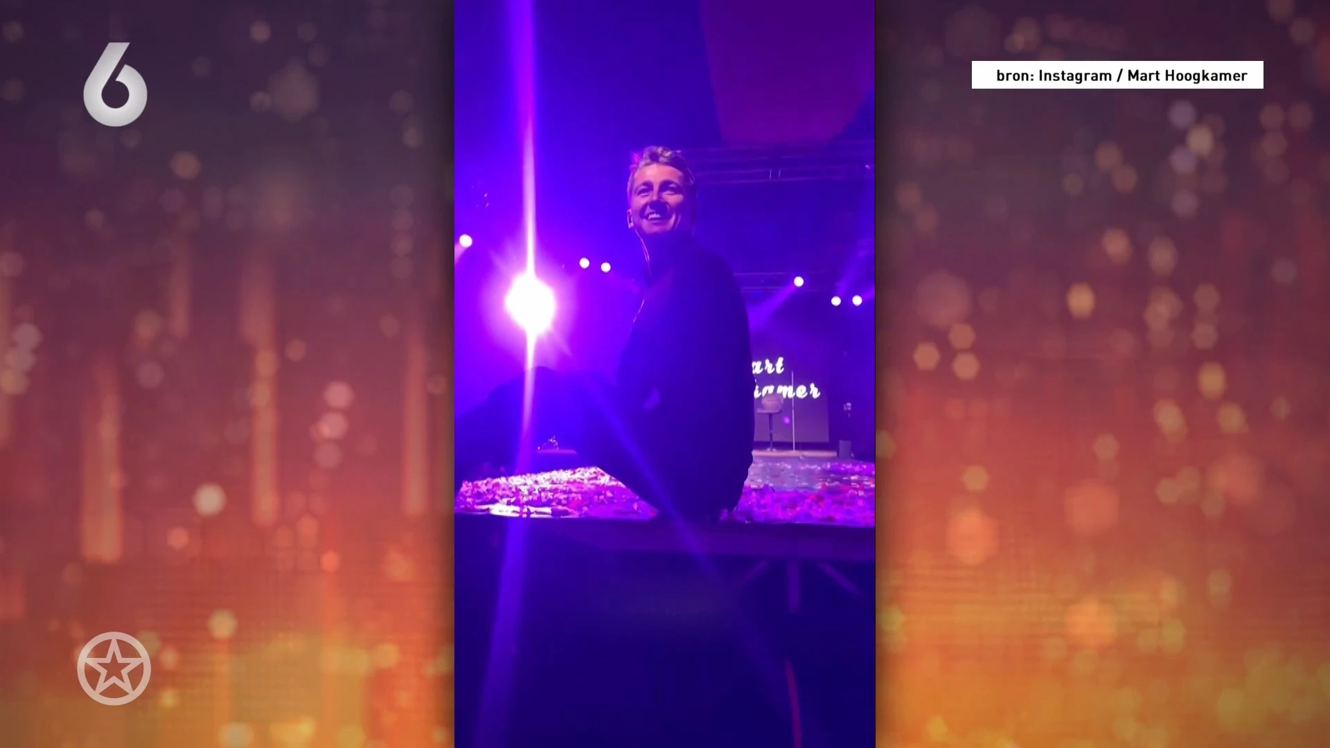 Mart Hoogkamer op het podium gevallen