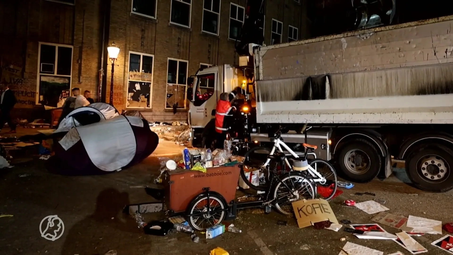 Straten weer schoongeveegd na Gaza-protest in Amsterdam