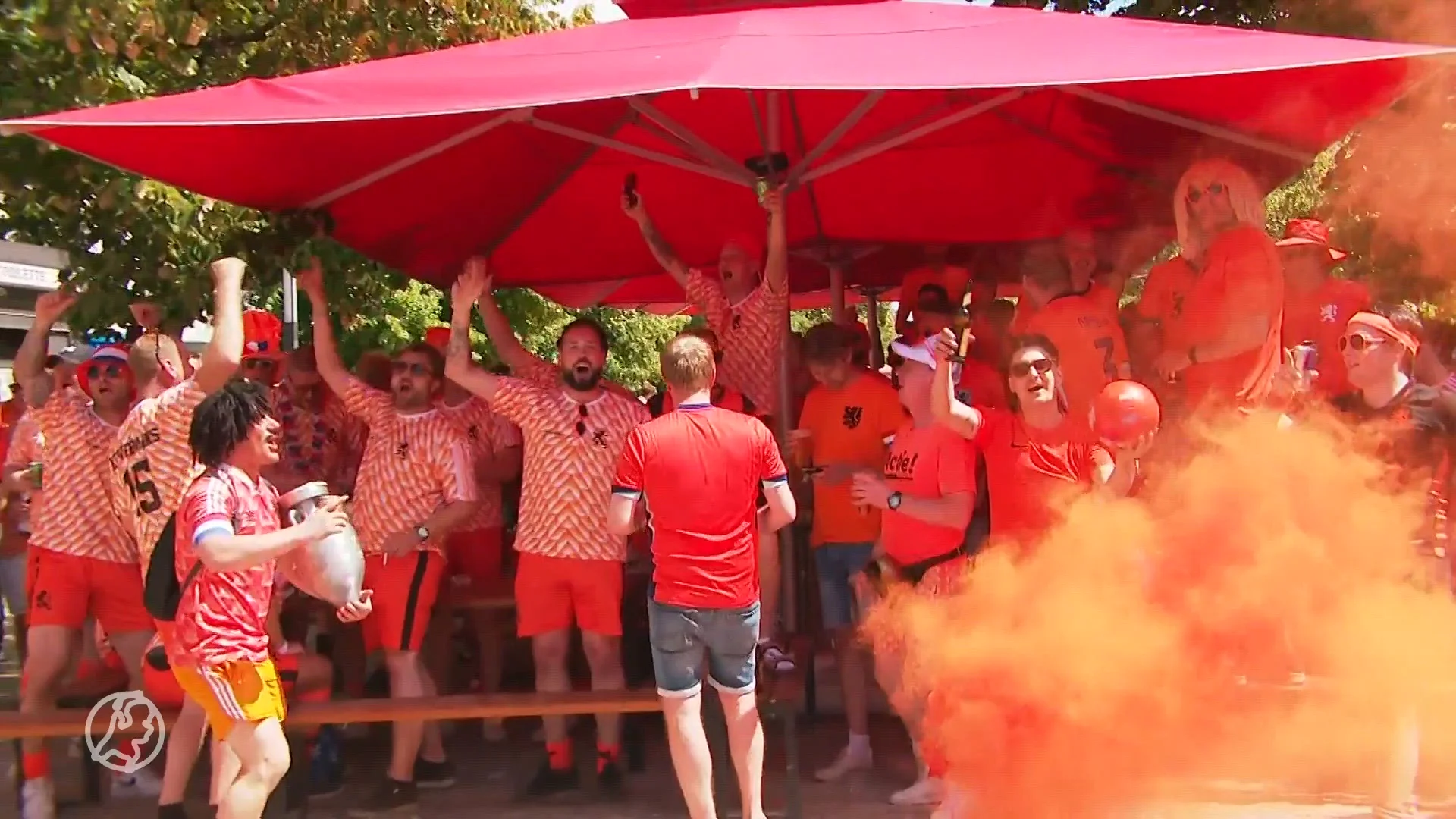 Fans in centrum Berlijn