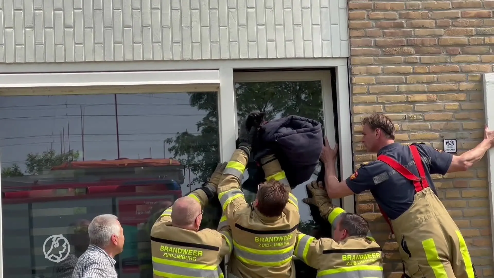 Kat zit vast in kiepraam in Maastricht en raakt gewond: 'Hing er al een hele tijd'