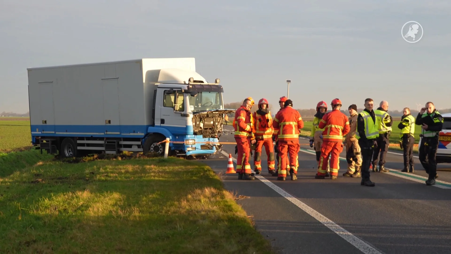 Persoon om het leven gekomen bij botsing met vrachtwagen op N46