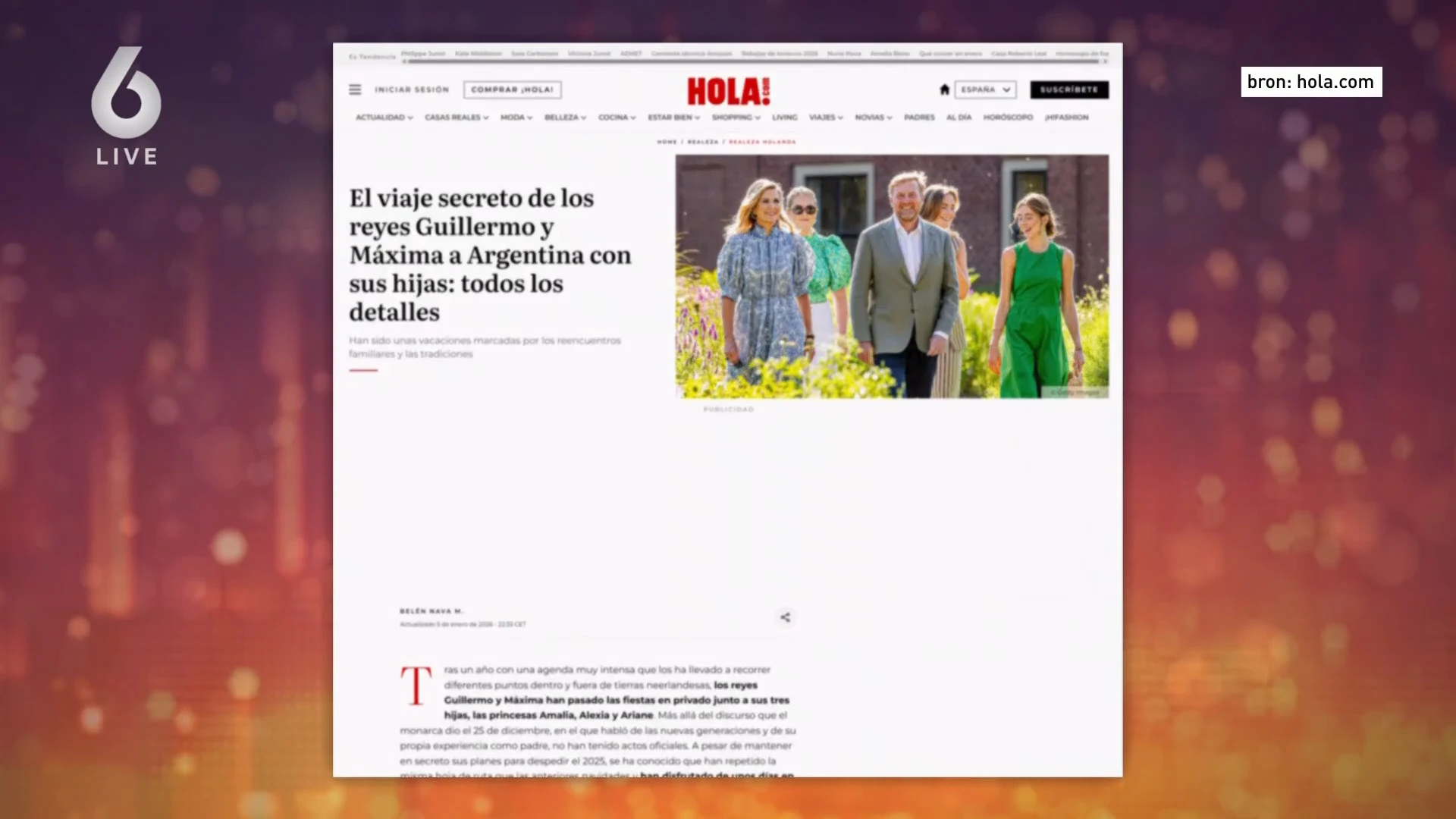 Koninklijk gezin op 'geheime' familiereis in Argentinië