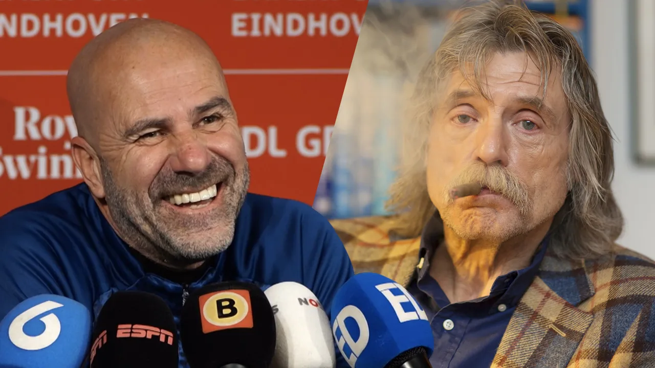 Marco Timmer (VI) maakt Johan Derksen-grapje op persconferentie Peter Bosz